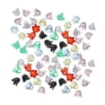 thumbnail image 2 of GUOOL 100x Flower Beads Crafts Handmade Flower Bead Charms Transparent Floral Bead Colorful, 2 of 9