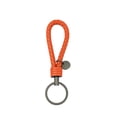 thumbnail image 2 of Leather Braided Woven Rope Keychain Lovely DIY Bag Hanging Pendant Exquisite Key Chain Car Keyring Holder Metal Jewelry for Men Orange, 2 of 9