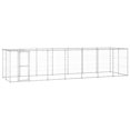 thumbnail image 1 of vidaXL Chenil Extérieur pour Chien en Acier Galvanisé avec Toit 16,94 M2, 1 of 4