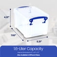 thumbnail image 3 of Really Useful Box 1.6L Storage Container w/Snap Lid & Clip Lock Handle, 3 of 7