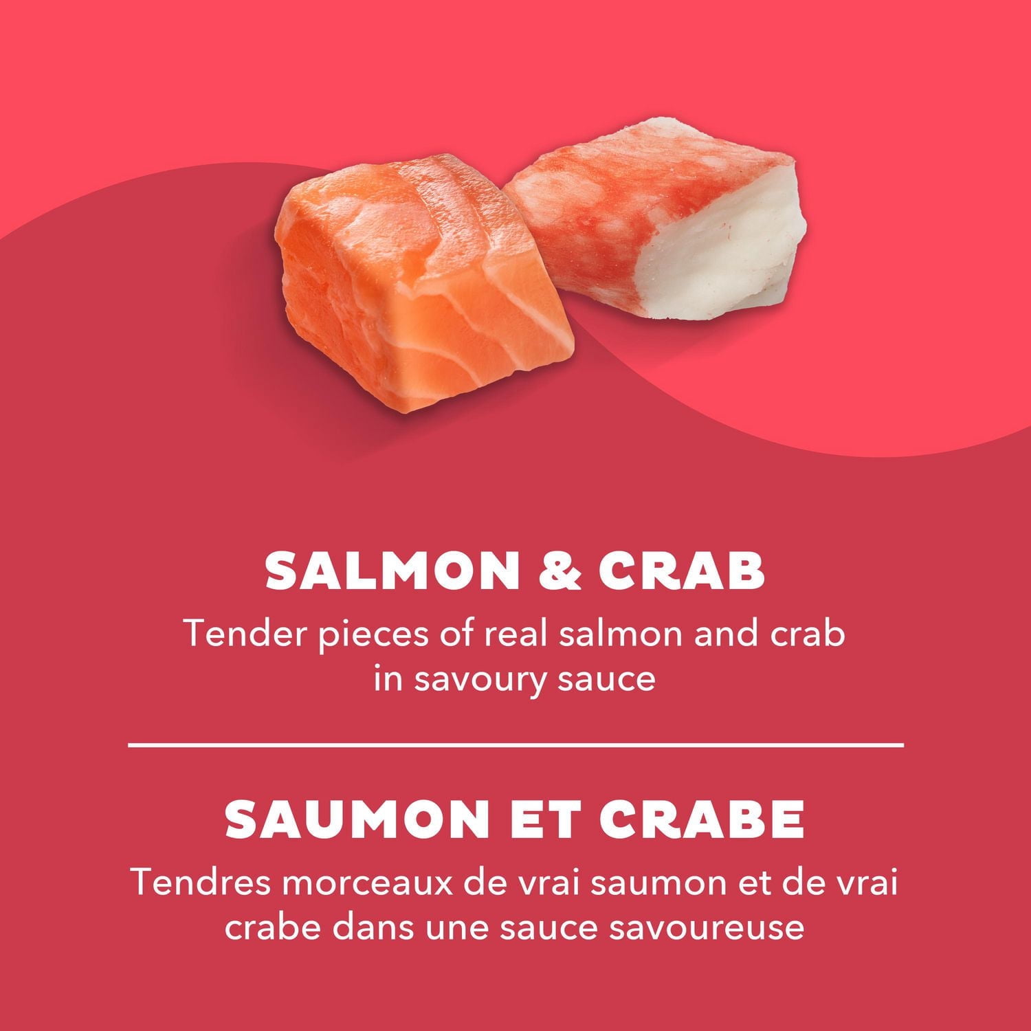 Meow Mix Tenders in Sauce with Real Salmon & Crab, Wet Cat Food, 78G