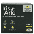 thumbnail image 1 of Iris + Arlo Organic Tampons Non Applicator, Super, 100% Cotton, Chemical-Free, Non-toxic, No plastic (18 Count), 1 of 10