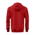 thumbnail image 5 of Men's Solid Color Cargo Hooded Jacket with Multiple Pockets, Raglan Long Sleeve, Breathable Nylon Spandex for Sports Training and Casual Outdoor Wear, 5 of 5