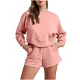 thumbnail image 1 of Sous-robe Shorts Femmes Mode Blouse Col en V Manches Courtes Hauts Shorts Ensemble Décontracté Robe d'Été avec Manches pour Femmes Blouses et Hauts Mode, 1 of 9