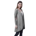 thumbnail image 3 of Moomaya Womens Full Sleeve Hi-Lo Shrug Rounded Hem Long Cotton Summer Cardigan, 3 of 7