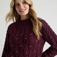thumbnail image 5 of Pull Torsadé avec Détails de Perles de Mexx pour Femmes, 5 of 5