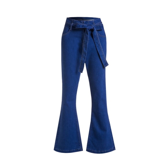jovati High Waist Jeans for Women Womens Large Size Lacing Jeans High Waist Stretch Slim Sexy Flare Pants Women Jeans High Waist High Waist Pants for Women Womens Jeans Size 14