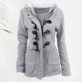 thumbnail image 3 of Pockets Plus Size Jacket Buttoned Women Casual Style Daily Outfit (Grey S), 3 of 7