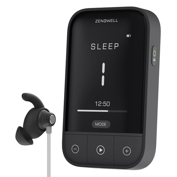 ZenoWell Vita Stimulateur du Nerf Vagal, Meilleur Sommeil, Soulagement du Stress, Relaxation, 3 Modes, Noir