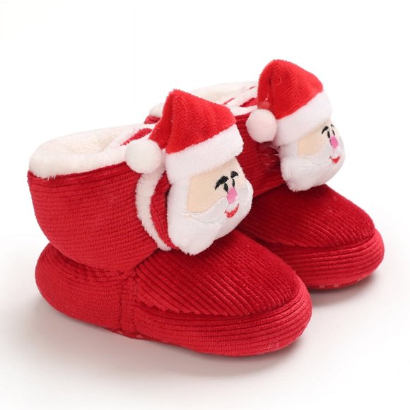 Chaussons de Noël pour Nourrisson Décorations de Sapin de Noël Nourrisson Bébés Filles Garçons Chaussures pour Tout-Petits