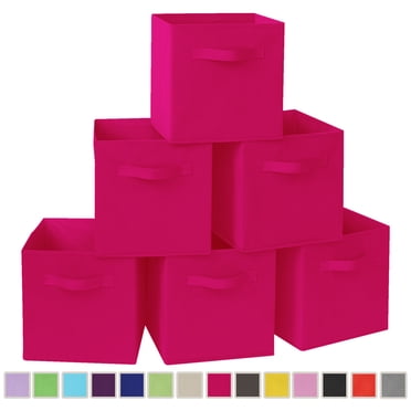 YOYTOO Lot de 6 Bacs de Rangement Pliables en Tissu, Paniers Organisateurs Cubes Pliables de 11 Pouces