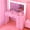 Pink, variant on Ktaxon Large Makeup Vanity, Vanity Table Set w/ Visible Glass Top w/ Charging Station, White