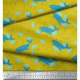 thumbnail image 2 of Soimoi Moss Georgette Fabric Fishing Hook,Fish & Whale Ocean Decor Fabric Printed Yard 42 Inch Wide, 2 of 3