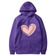 thumbnail image 5 of Penkiiy Mode Décontractée pour Femmes Impression de la Saint-Valentin Hauts à Manches Longues Sweat à Capuche 2TG Bleu Foncé, 5 of 5