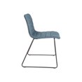 thumbnail image 4 of Halo Stacking Chair in Navy Blue Faux Leather with Black Base 2 Pack, 4 of 6