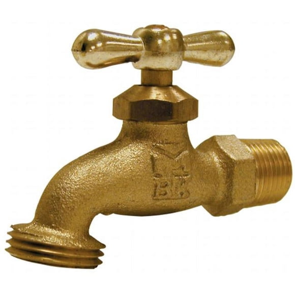 B & K 103-003 Raccord de Tuyau, 1/2 Po Entrée MPT, Filetage Mâle 3/4 Po Sortie, 125 psi, Laiton