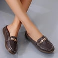 thumbnail image 2 of Mules à Enfiler Mocassins Penny pour Femmes 2025 Mode Décontractée Cuir Plateforme Marche Plates Demi-Mules Sandales, 2 of 5
