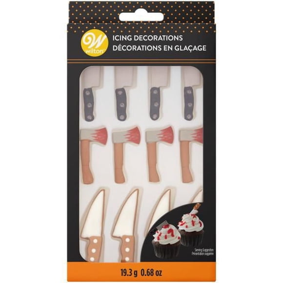 Wilton Gory Halloween Royal Icing Decorations, 19.3 g (12 Pieces)