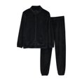 thumbnail image 1 of Timegard Women 2 Piece Fleece Pajamas Sets Collared Button down Long Sleeve Tops with Pockets Fuzzy Cinch Bottom Pants Lounge Outfit, 1 of 7