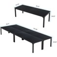 thumbnail image 2 of Tribesigns 78.74-Inch Large Black Conference Room Table, Modern Office Meeting Seminar Desk with Metal Legs and Adjustable Foot Pads, Seats 6-8, Only Table Included, 2 of 5