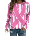 thumbnail image 1 of Penkiiy Hauts pour Femmes Femmes Décontracté Manches Longues Col Rond Hauts Chemises Amples Blouse Imprimé de la Saint-Valentin Chandail Graphique Rose Vêtements Y2K, 1 of 5