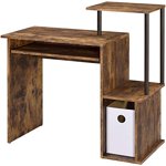 Acme Furniture Lyphre Bureau d'ordinateur, chêne rustique et noir