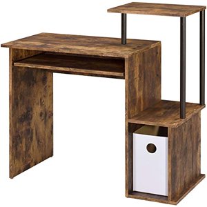 Acme Furniture Lyphre Bureau d'ordinateur, chêne rustique et noir