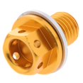 thumbnail image 3 of DYNWAVECA Metal Car Oil Pan Drain Sump Filter Adsorb Plug Bolt Nut For ATV Motorcycle , Golden, 3 of 10