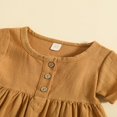 thumbnail image 4 of Robes d'Été pour Bébés Filles à Manches Courtes Bouton vers le Bas Robes, 4 of 9