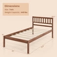 thumbnail image 2 of Gymax Twin Platform Bed with Headboard Solid Wood Leg Mattress Foundation Walnut, 2 of 9