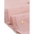 thumbnail image 5 of INSPIRE CHIC Robe pour Femme à Col Rond, Manches Froncées, Étoiles Métalliques Brillantes, Rose, TG, 5 of 5