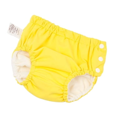 Baby Swim Diaper for Infant Swimming Reusable Washable Pool Pants Cloth Nappy Yellow (for6-12KG)