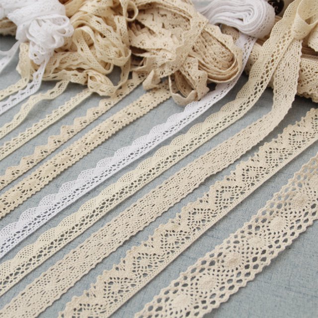 Baohd 1 Roll Lace Craft Ribbon Charming Stylish DIY Craft Creative Sewing Accessory Clothes Supplies Good-looking Lace Trim Type3 1Set