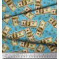 thumbnail image 2 of Soimoi Velvet Fabric Dollar Currency Note & Leaves Printed Fabric 1 Yard 58 Inch Wide, 2 of 3