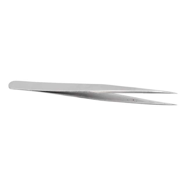 Pointed Tip Tweezer, Stainless Steel Tweezer, Anti Wear Rust Abrasion Acid Industrial Fine Point Tweezer, for PC8 Semiconductor