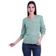 thumbnail image 2 of Moomaya Ruffle Sleeve Printed Cotton Womens Tops Plus Size Short T-Shirt Top, 2 of 4
