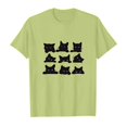 thumbnail image 4 of MIASHUI T-Shirts pour Filles à Col Rond à la Mode, Amples et Décontractés, à Manches Courtes, pour le Quotidien et les Activités, 4 of 4