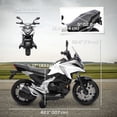 thumbnail image 3 of Qaba Moto Électrique 12 V Homologuée Honda avec Phares et Musique, Blanc, 3 of 10