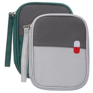 KAKOWELY medicine storage bag 2Pcs Mini Medicine Storage Bag Travel Mini First Aid Pouch Portable Mini First Aid Kit Storage Bag5.51"X4.33"X0.79"