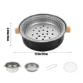 thumbnail image 2 of Gril Barbecue Portatif Mini au Charbon, Gril BBQ au Charbon Compact, Gril au Charbon Multifonction Sans Fumée Rond de Table pour Cuisson Intérieure Extérieure Maison Fête Pique-Nique Camping, 2 of 7