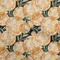 thumbnail image 1 of oneOone Rayon Orange Fabric Leaves & Lemon Craft Projects Decor Fabric Printed By The Yard 56 Inch Wide, 1 of 5