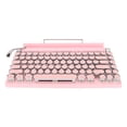thumbnail image 4 of Mechanical Keyboard, Typewriter Mechanical Keyboard Retro Round Keycap Support 3 Devices FN Master 83 Keys  For Cellphone Pink, 4 of 8