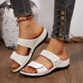 thumbnail image 2 of Dakaela Orthopedic Sandals for Women Arch Support Flip Flops Wide Width Wedge Platform Slip on Slides, 2 of 8