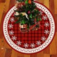 thumbnail image 4 of Christmas Tree Skirt Snowflake Reindeer Digital Christmas Tree Skirt Surround with Polyester Ornament Decoration Christmas Tree Decorations, 4 of 6
