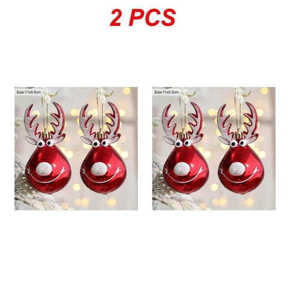1/2/4PCS Christmas Ornaments for Christmas Tree Reindeer Hanging Ornaments for Decoration Figurine Ornaments Christmas Tree Ornaments