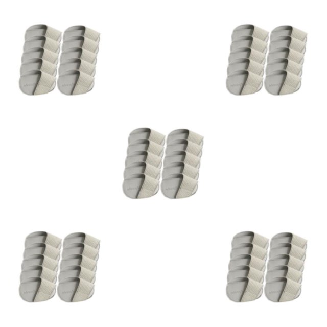 Thinsony Golf Head Covers PU Portable Protector Travel Athlete Golf for Training Gray Large 10 Pcs 5Set