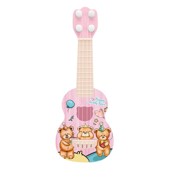 Toddler Ukulele Guitar Toy, 4 Strings Mini Guitar Kids Toy Guitar Kids Children Educational Learning Musical Instrument