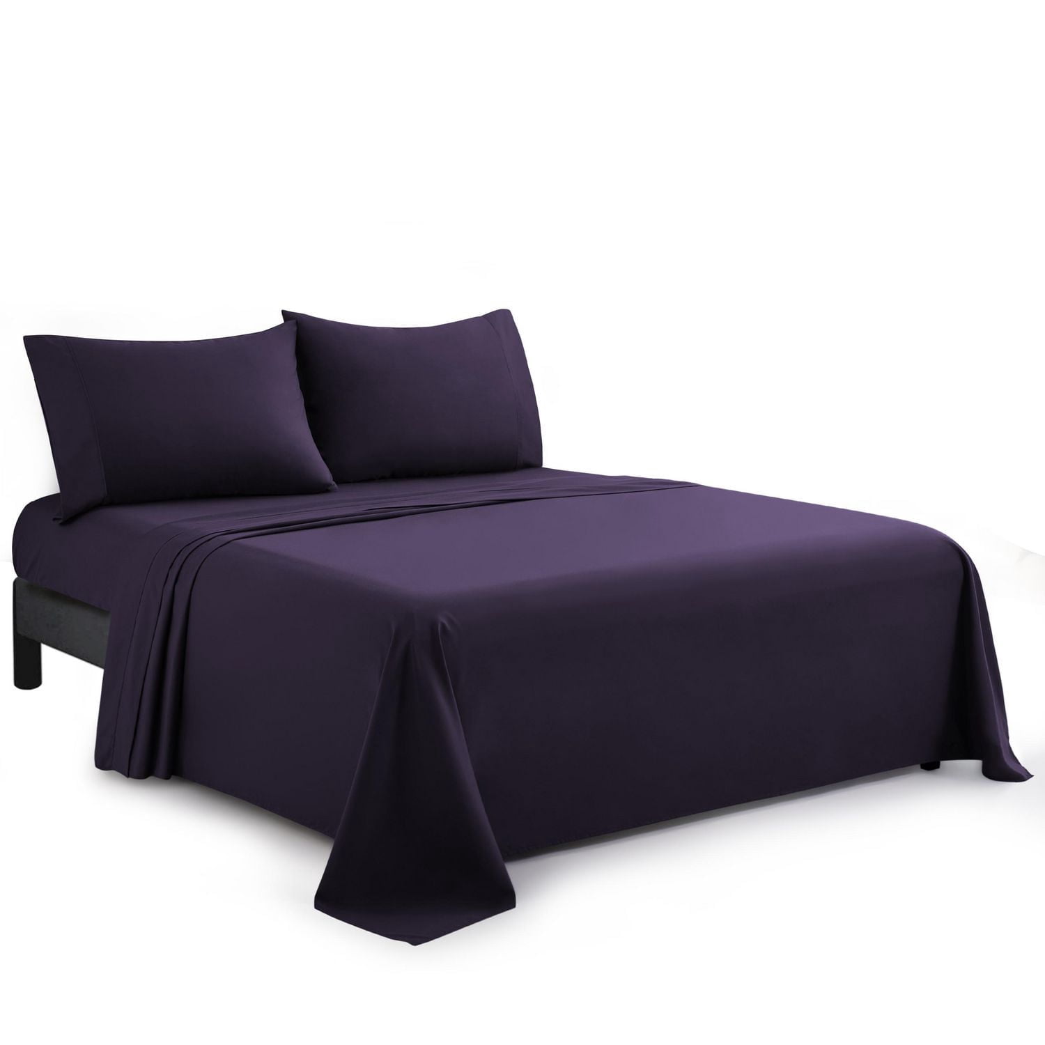 Marina Decoration 600 Thread Count Ultra Soft Deep Pocket Hotel Standard Solid Bedding Long Staple Percale Cotton All Season Sheet Set with Pillowcase