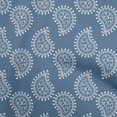 thumbnail image 1 of oneOone Silk Tabby Blue Fabric Block Sewing Craft Projects Fabric Prints By Yard 42 Inch Wide, 1 of 5