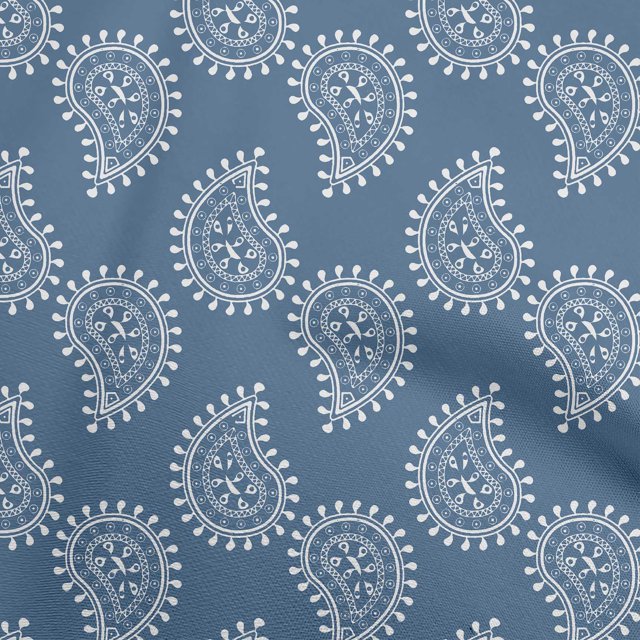 oneOone Silk Tabby Blue Fabric Block Sewing Craft Projects Fabric Prints By Yard 42 Inch Wide
